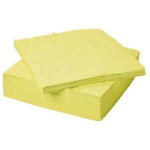 Салфетки бумажные Веселая затея для праздника и пикника Пастель желтая, 33х33 см, 12 шт
