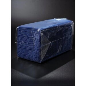 Салфетки бумажные ZELPAPER 24х24 синие, однослойные, 400 шт, 100% целлюлоза