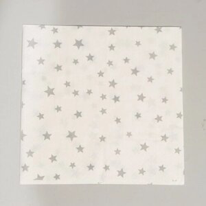 Салфетки бумажные «Звёздочки», 33х33 см, набор 20 шт, цвет серебряный