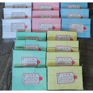 Салфетки для маникюра, безворсовые, 1000 шт/уп, 5 упаковок (5 цветов)