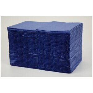Салфетки двухслойные ZELPAPER 24х24 синие, бумажные, 250 шт, 100% целлюлоза