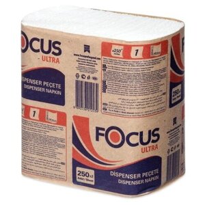 Салфетки Focus Ultra N2, белые, 250 листов, 18 пачек