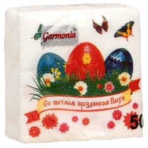 Салфетки Garmonia Светлый праздник, 50 листов, 1 пачка, бесцветный