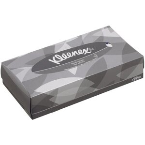Салфетки Kleenex косметические для лица, 100 листов, 2 пачки, серый