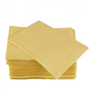 Салфетки ламинированные 33*45 (бумага + полиэтилен) (10 штук, желтый)