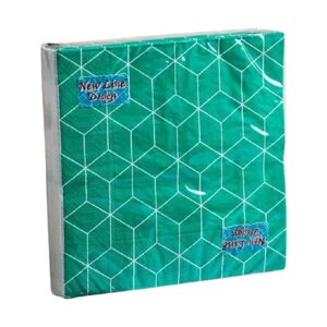 Салфетки New Line Fresco Кубики 3D зеленые, 20 листов, 1 пачка