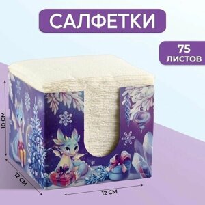 Салфетки в коробке интерьерные С Новым Годом