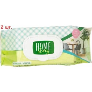 Салфетки влажные Home Story 6в1 универсальные 80шт (2 шт.)