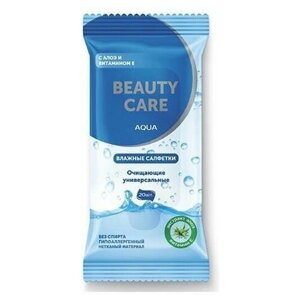 Салфетки влажные очищающие универсальные BC Beauty Care/Бьюти Кеа Aqua 20 шт.