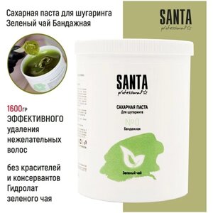 Santa Professional Сахарная паста для шугаринга "Зеленый чай" Бандажная, 1600 гр