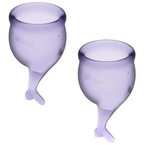 Satisfyer Менструальные чаши Feel Secure 15 и 20 мл, 2 шт., фиолетoвый