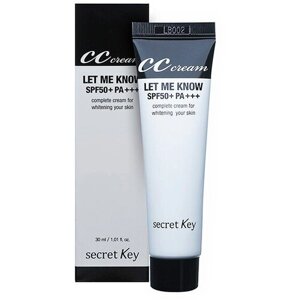 Secret Key CC cream LET ME KNOW SPF50+ РА CС крем для лица солнцезащитный осветляющий
