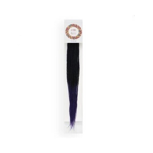 Сенегал твист, 55-60 см, 100 гр (CE), цвет тёмно-фиолетовый/светло-фиолетовый (Т/Purple), Queen fair