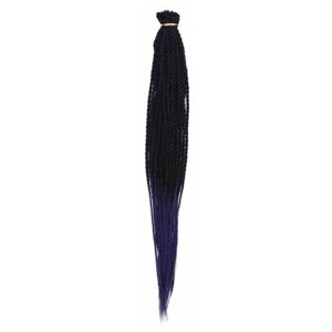 Сенегал твист, 55-60 см, 100 гр (CE), цвет тёмно-фиолетовый/светло-фиолетовый (Т/Purple)