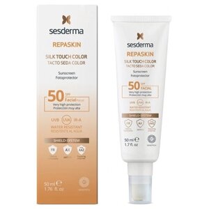 SesDerma SesDerma Cолнцезащитное средство для лица с нежностью шелка и с тонирующим эффектом Repaskin Silk Touch Color SPF 50, 50 мл