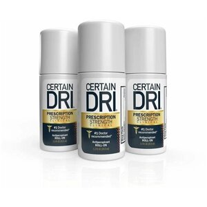 Шариковый дезодорант-антиперспирант Certain Dri Prescription Strength Clinical для мужчин и женщин без запаха 3 шт.