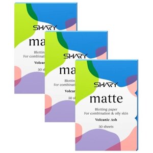 Shary матирующие салфетки Matte Volcanic Ash 50 шт. 36 г