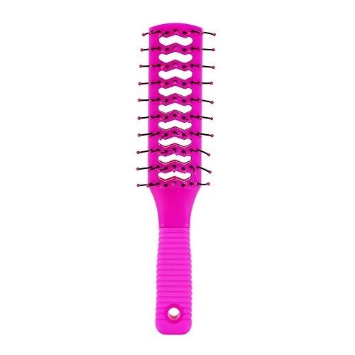 Щетка для волос LADY PINK BASIC массажная вентилируемая квадратная розовая