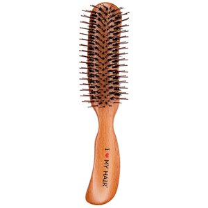 Щетка парикмахерская для волос Shiny Brush, деревянная