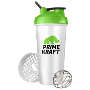 Шейкер Набор аксессуаров Prime Kraft пластиковый, 600 мл, зеленый