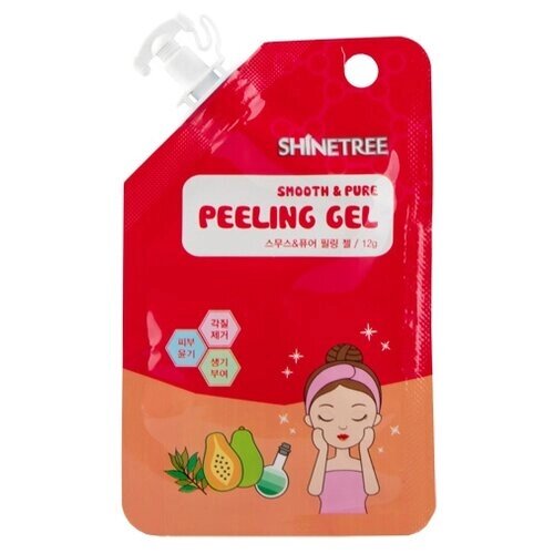 Shinetree пилинг для лица Smooth&Pure Peeling Gel, 12 мл, 12 г