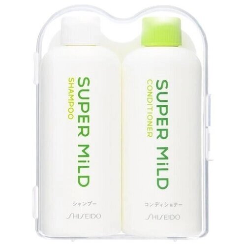 SHISEIDO Дорожный набор (шампунь, кондиционер) SUPER MILD с витамином Е, флаконы 50 мл.
