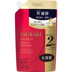 SHISEIDO TSUBAKI PREMIUM MOIST Увлажняющий кондиционер для волос с маслом камелии (м/у) 660мл