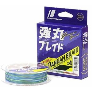 Шнур major craft dangan braid PE X-4 200м multicolor # 1.5 (25lb) DB4-200/1.5MC