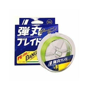 Шнур major craft dangan braid PE X-8 200м GREEN # 1.5 (30lb) DB8-150/1.5GR