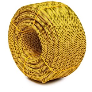 Шнур плетеный экстрим 10.0 мм, черно-желтый, 1000 кг, 50 м