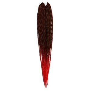 SIM-BRAIDS Афрокосы, 60 см, 18 прядей (CE), цвет русый/красный (FR-10)