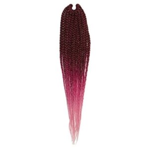 SIM-BRAIDS Афрокосы, 60 см, 18 прядей (CE), цвет русый/розовый/светло-розовый (FR-26)