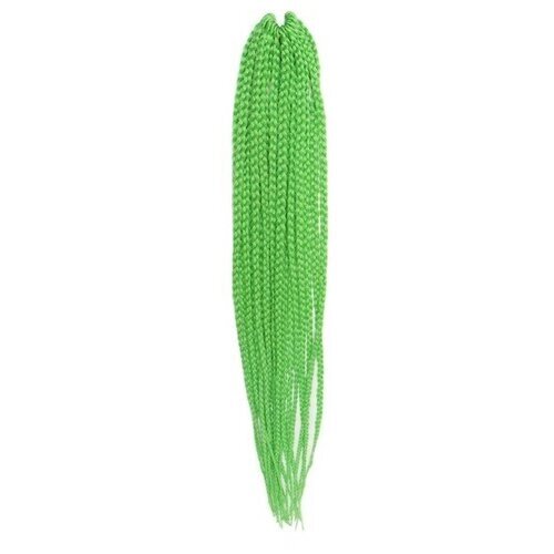 SIM-BRAIDS Афрокосы, 60 см, 18 прядей (CE), цвет светло-зелёный (GREEN)