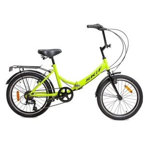 Складной велосипед SKIF CITY 20, IBK22OK20022, ярко-зеленый/черный, 20", 1 скорость