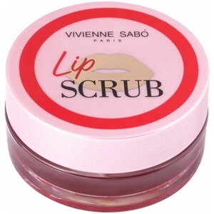 Скраб для губ Vivienne Sabo Lip Scrub, разглаживает, смягчает и тонизирует кожу губ, с масла жожоба и ши, тон 01, красный, 3гр.
