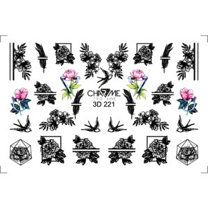 Слайдер-дизайн Charme цветы 3D 221