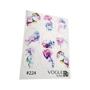 Слайдеры для ногтей Vogue Nails водные наклейки украшения для маникюра, узоры, абстракция