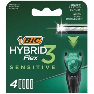 Сменные кассеты для бритья BIC Hybrid 3 Sensitive, 4 шт.