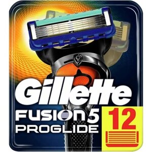 Сменные кассеты для бритья Gillette Fusion ProGlide, 12 шт. (81424007)