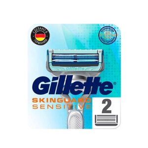 Сменные Кассеты Для Мужской Бритвы Gillette SkinGuard, с 2 лезвиями, для чувствительной кожи, защита от раздражения