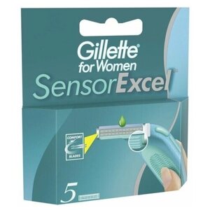 Сменные кассеты Gillette for Women Sensor Excel, 2 лезвия, 5 шт.