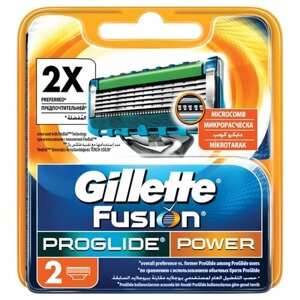 Сменные кассеты Gillette Fusion5 ProGlide Power, 2 шт.