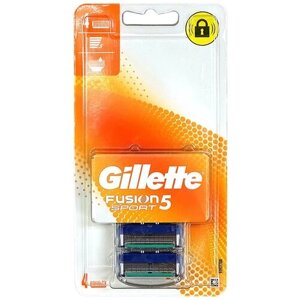Сменные кассеты Gillette Fusion5 Sport, 4 шт.