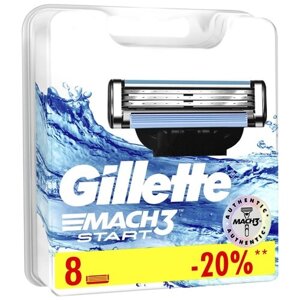 Сменные кассеты Gillette Mach3 Start, 8 шт.