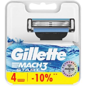 Сменные кассеты Gillette Mach3 Start, белый, 4 шт.