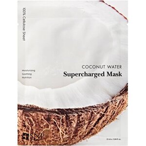 SNP Coconut Water Supercharged Mask Маска тканевая для лица увлажняющая с кокосовой водой, 25 мл