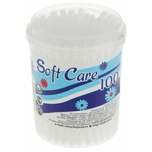 Soft Care Ватные палочки Soft Care, 100 шт. в стакане
