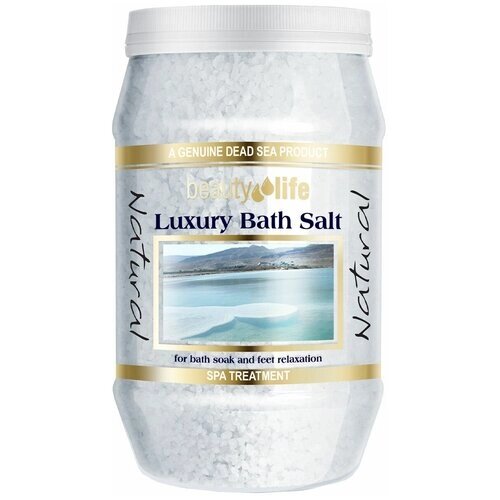 Соль для ванн Beauty Life Расслабляющая соль Мертвого моря для ванны с восстанавливающим и успокаивающим эффектом, 1300 гр