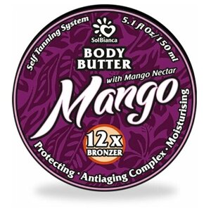 SolBianca масло для автозагара твердое Mango body butter 150 мл