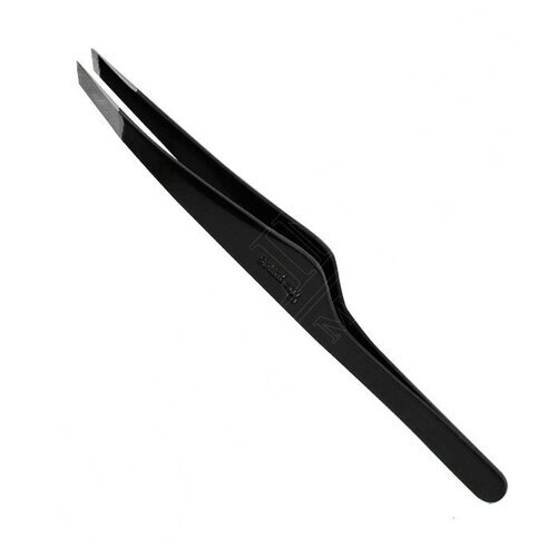 Solinberg Пинцет для бровей G807, ручная заточка) чёрный, наклонное окончание с четкими гранями